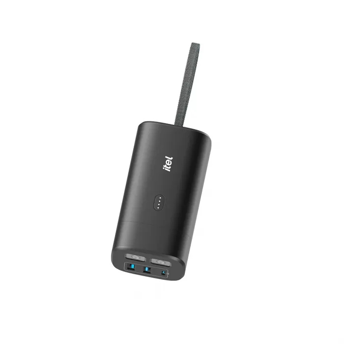 Itel PowerBank - 20000mah 22.5W - Flash LIght - Black - A1461 - Pcs