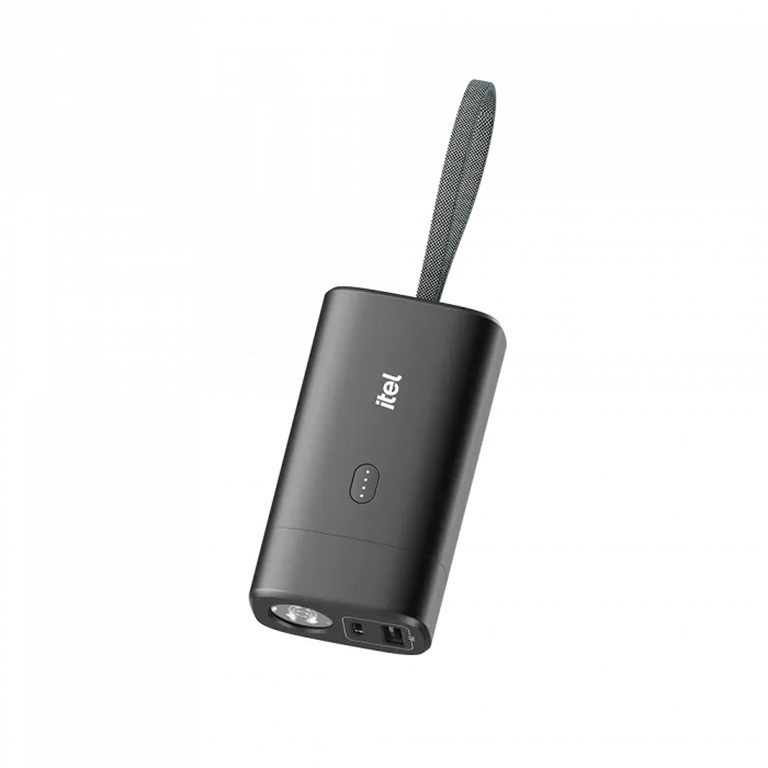 Itel PowerBank - 10000mah 15W - flash light - Black - A1123 - Pcs