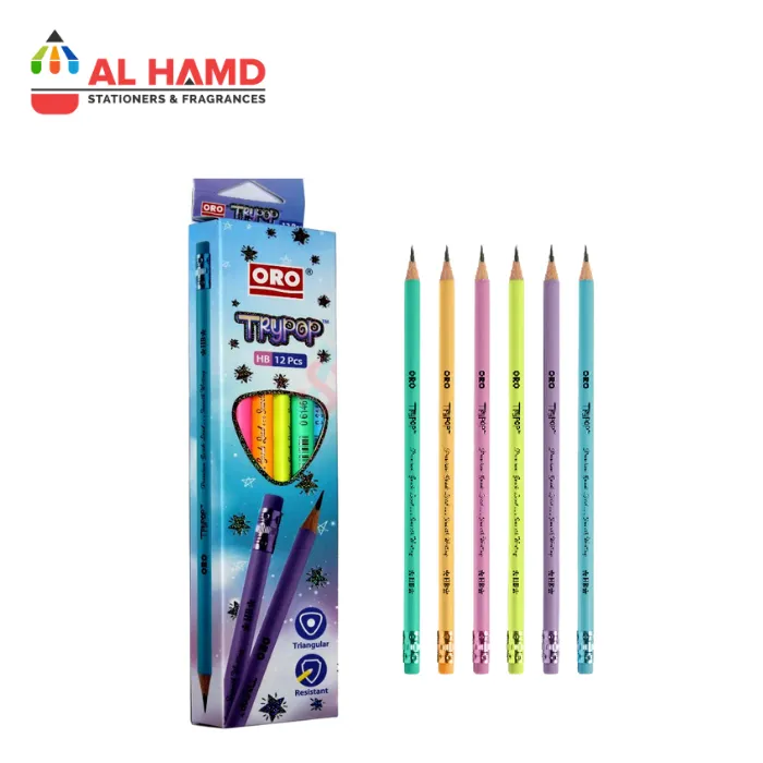ORO Art # 514 TRYPOP PENCIL PACK OF 12Pcs Pkt