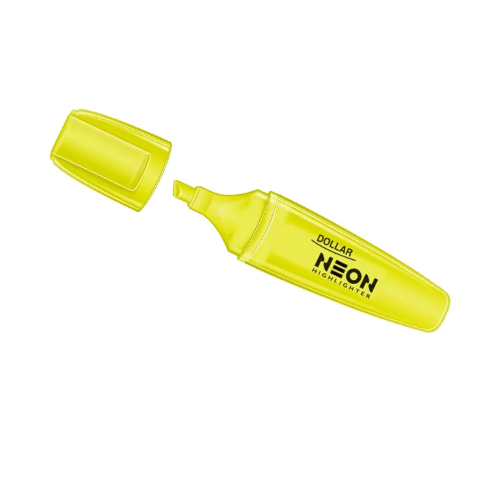 Dollar Neon Highlighter Yellow Pcs HL625 (5c