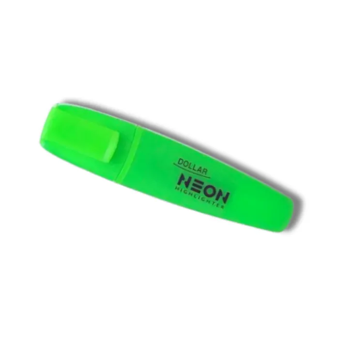 Dollar Neon Highlighter Green Pcs HL625 (5c)