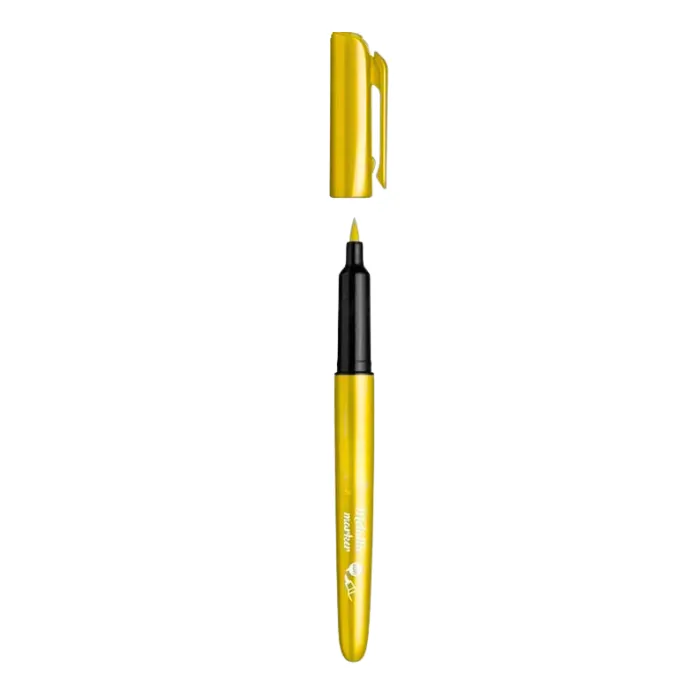 Brush Metallic Pen - Golden - ( S & Cold )